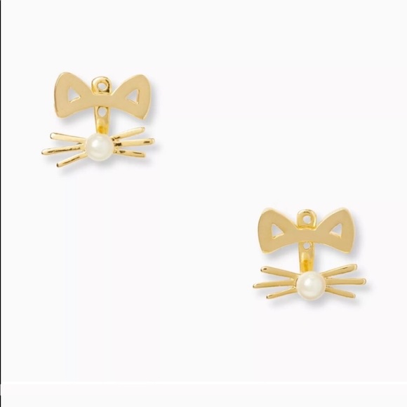 kate spade Jewelry - NWT Stunning Kate Spade Out West Gold Cat Earrings